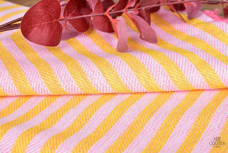 Monogram Turkish Towel, Turkish Towel Set, 70x40 Cotton Striped Towel, Bridal Party Gifts, Wedding Gift, Housewarming Gift, Custom Beach Towels - 6
