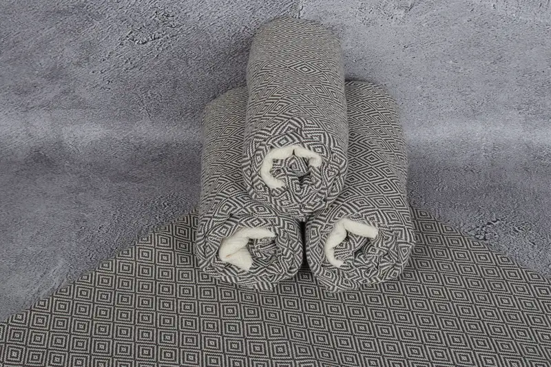 Bath towel, Guest Towel, Handwoven organic Turkish towel for spa, 70x40 Cotton Diamond Towel, Unique Gift, Best Friend Gift, Custom Wedding Gifts - 7