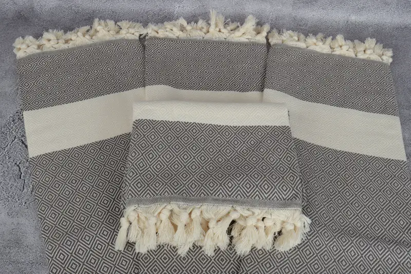 Bath towel, Guest Towel, Handwoven organic Turkish towel for spa, 70x40 Cotton Diamond Towel, Unique Gift, Best Friend Gift, Custom Wedding Gifts - 4