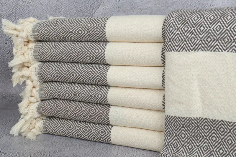 Bath towel, Guest Towel, Handwoven organic Turkish towel for spa, 70x40 Cotton Diamond Towel, Unique Gift, Best Friend Gift, Custom Wedding Gifts - 1