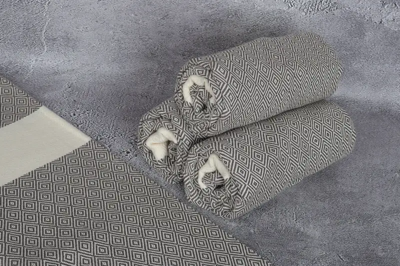 Bath towel, Guest Towel, Handwoven organic Turkish towel for spa, 70x40 Cotton Diamond Towel, Unique Gift, Best Friend Gift, Custom Wedding Gifts - 8