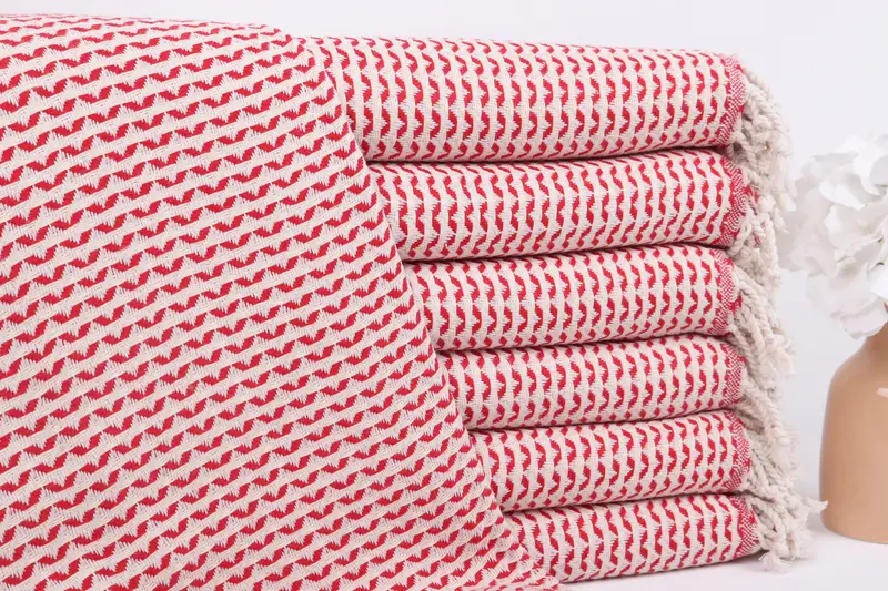Organic cotton peshtemal for spa and beach, Christmas Favors, 70x40 Cotton Diamond Towel, Bachelorette Party Gift, Gift For Him, Best Beach Towel - 1