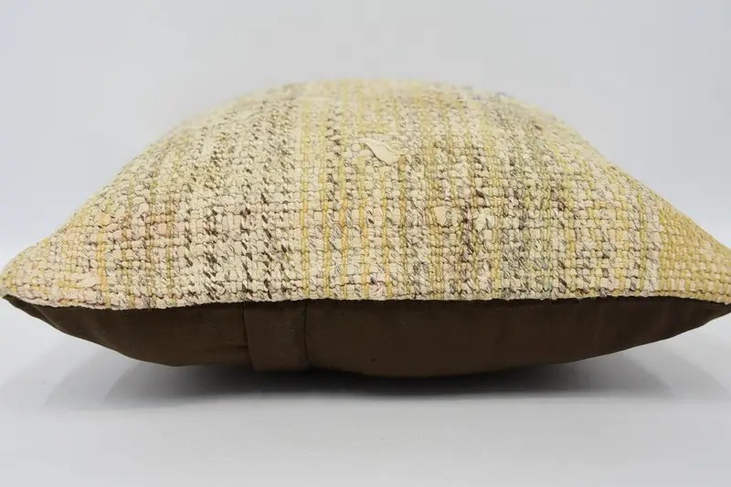 12x12 Beige Cushion Case, Square Throw Cushion, Ethnical Kilim Rug Pillow, Turkish Kilim Pillow, Kilim Pillow, Pillow Case - 5