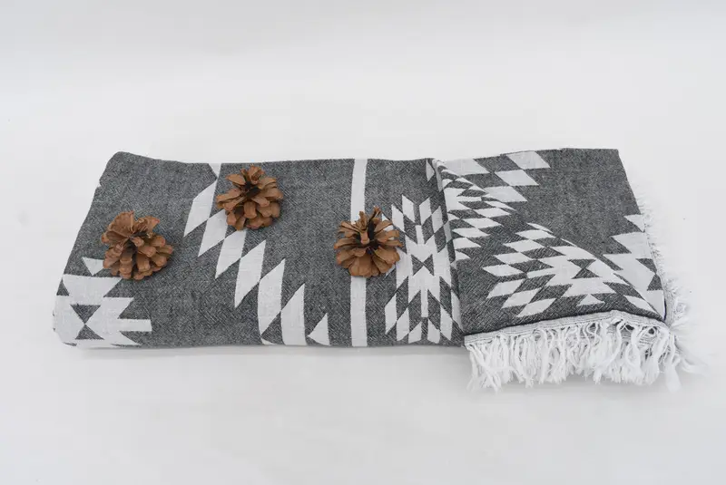Hauswarming Geschenk, Boho -Wurfdecke, Wurfdecke Couch, Strand Hochzeitsbevorzugung, Familiengeschenkkorb, 84x56 Baumwollkilim -Handtuch, Weihnachtsgeschenk -Tags - 8