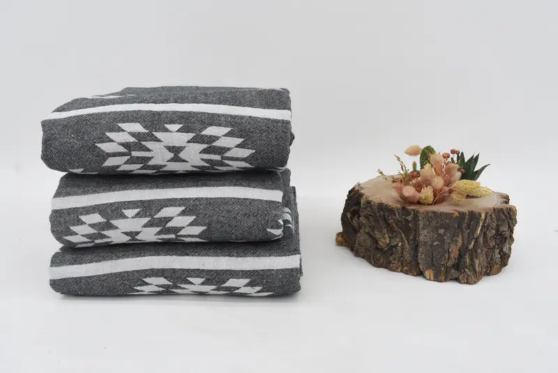 Hauswarming Geschenk, Boho -Wurfdecke, Wurfdecke Couch, Strand Hochzeitsbevorzugung, Familiengeschenkkorb, 84x56 Baumwollkilim -Handtuch, Weihnachtsgeschenk -Tags - 4
