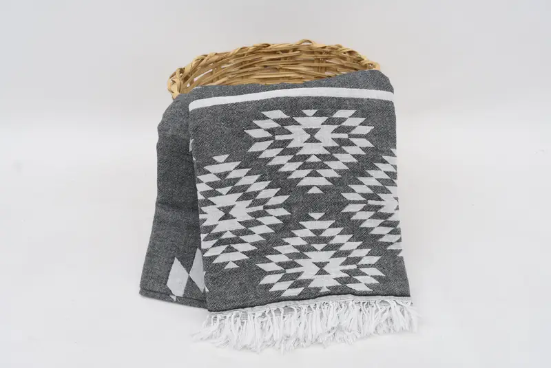 Hauswarming Geschenk, Boho -Wurfdecke, Wurfdecke Couch, Strand Hochzeitsbevorzugung, Familiengeschenkkorb, 84x56 Baumwollkilim -Handtuch, Weihnachtsgeschenk -Tags - 7