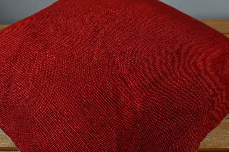 Throw Kilim Pillow, Vintage Throw Pillow Cover, Pillow for Couch, 16x16 Red Cushion Cover, Pillow Case, Kilim Rug Cushion, Kilim Cushion Sham - 4