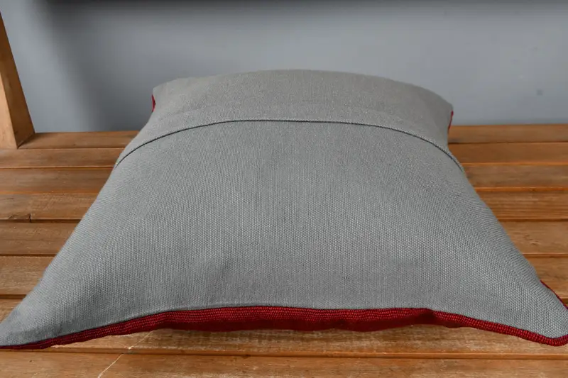 Throw Kilim Pillow, Vintage Throw Pillow Cover, Pillow for Couch, 16x16 Red Cushion Cover, Pillow Case, Kilim Rug Cushion, Kilim Cushion Sham - 5