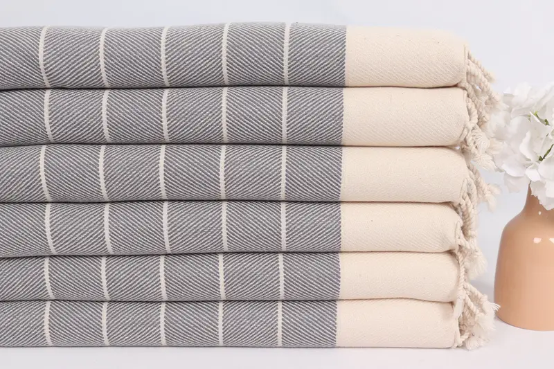 Personalized Gift, Kitchen Towel, Organic Towel, 40x18 Cotton Herringbone Towel, Custom Turkish Towel, Bachelor Party Favors, Turkish Tea Towel - 3