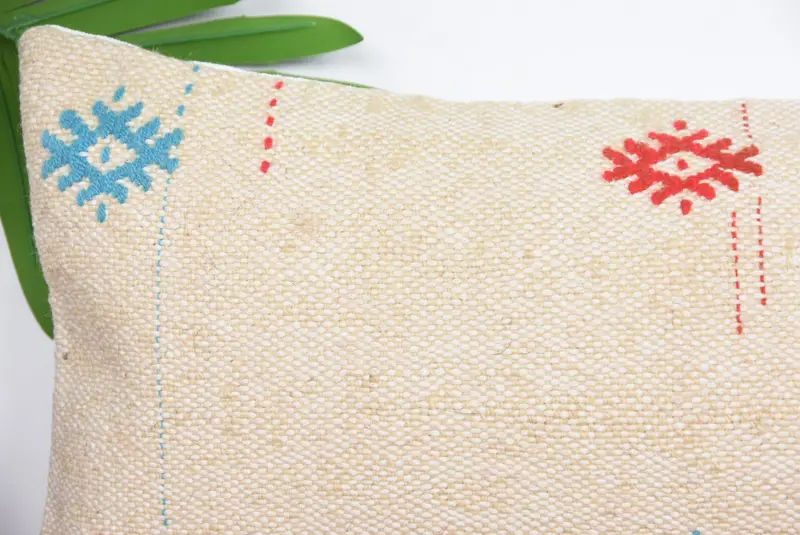 Outdoor Bolster Pillow, Seat Pillow Case, Boho Pillow, Kilim Pillow, 8x16 Beige Pillow Cover, Aztec Pillow Case, Turkish Kilim Pillow, Cushion - 2