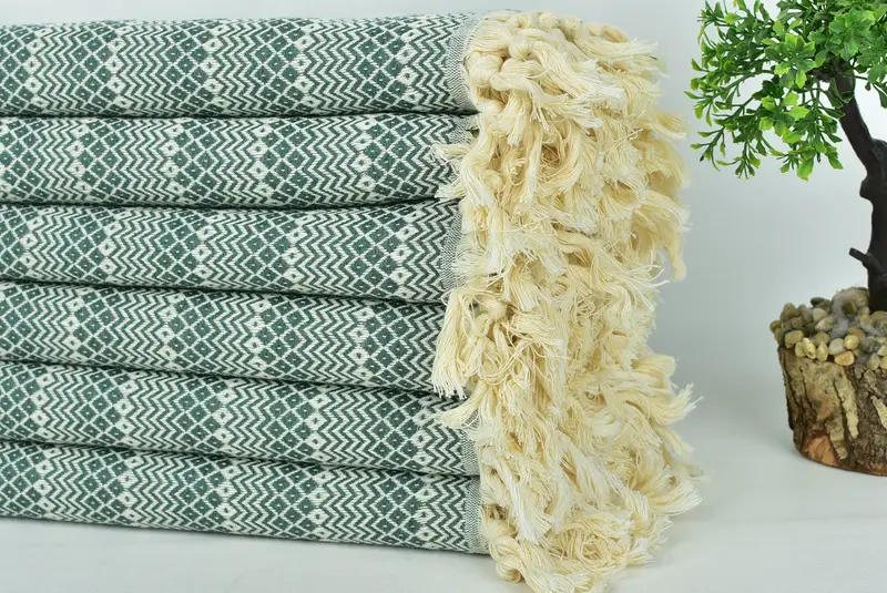 Home Decor Gifts, 70x38 Cotton Diamond Towel, Wedding Gift, Gift For Boyfriend, Bulk Order Towel, Customized Turkish Towel, Embroidered Towel - 3