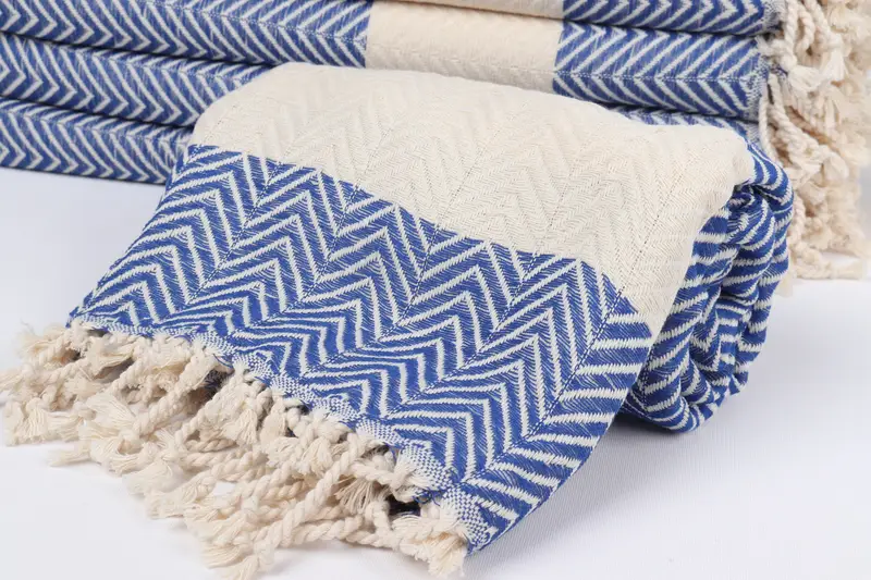 Eco-Friendly Turkish Towel, Employee Gifts, 70x40 Cotton Zig zag Towel, Monogrammed Beach Towel, Quick-Dry Beach Towel, Quick-dry towel, Spa Towel - 4