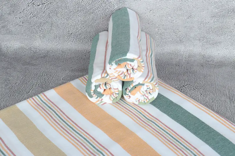 Bridal Shower Gift, 76x38 Cotton Striped Towel, Wedding Gift, Valentines Day Gift For Him, Large Beach Towel Personalized, Absorbent Turkish towel - 7