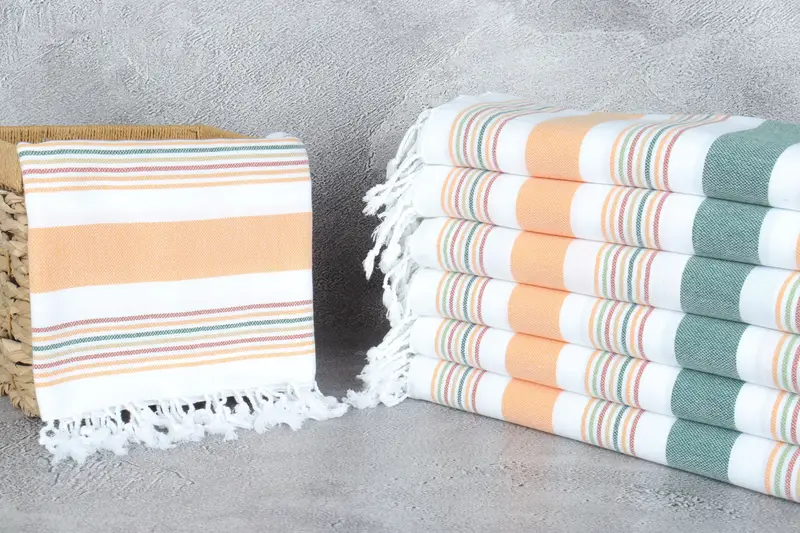 Bridal Shower Gift, 76x38 Cotton Striped Towel, Wedding Gift, Valentines Day Gift For Him, Large Beach Towel Personalized, Absorbent Turkish towel - 3