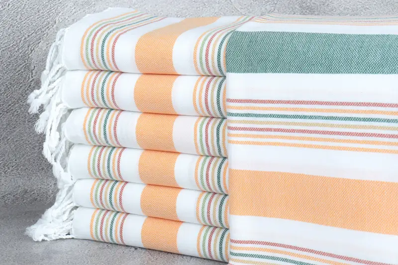 Bridal Shower Gift, 76x38 Cotton Striped Towel, Wedding Gift, Valentines Day Gift For Him, Large Beach Towel Personalized, Absorbent Turkish towel - 1