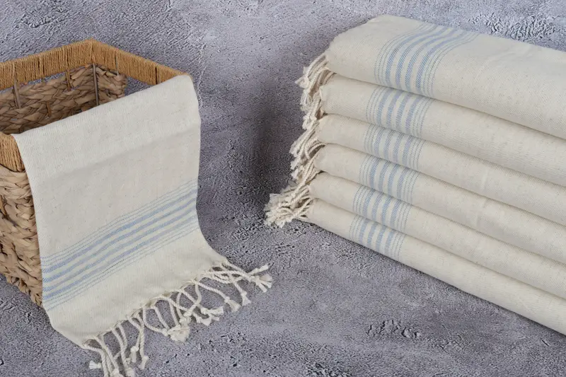 Boyfriend Christmas Gift, Gift For Him, Wedding Hand Made Gift, Wedding Favors, 36x18 Linen Striped Towel, Turkish Tea Towel, Monogram Kitchen Towel - 3