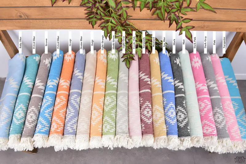 Housewarming Gift, Peshtemal, Personalized Gifts, Best Beach Towel, Pool Towels, Organic cotton Turkish peshtemal towel, Beach Size Towel - 2