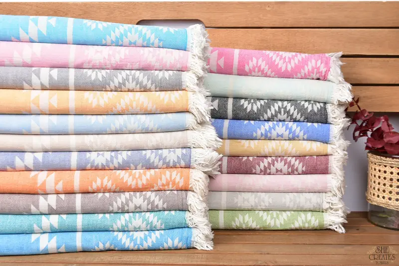 Housewarming Gift, Peshtemal, Personalized Gifts, Best Beach Towel, Pool Towels, Organic cotton Turkish peshtemal towel, Beach Size Towel - 1