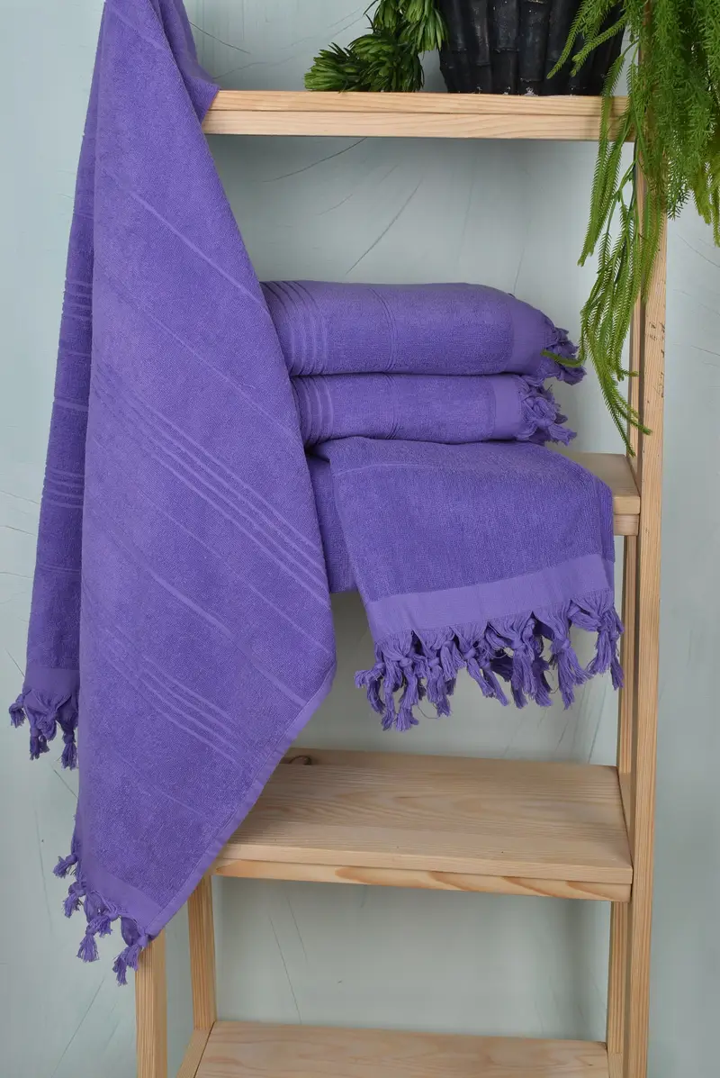 Embroidered Towel, 70x36 Cotton Striped Terry Towel, Family Gift, Soft towel, Quick-Dry Beach Towel, Eco-friendly Turkish towel for home and travel - 6