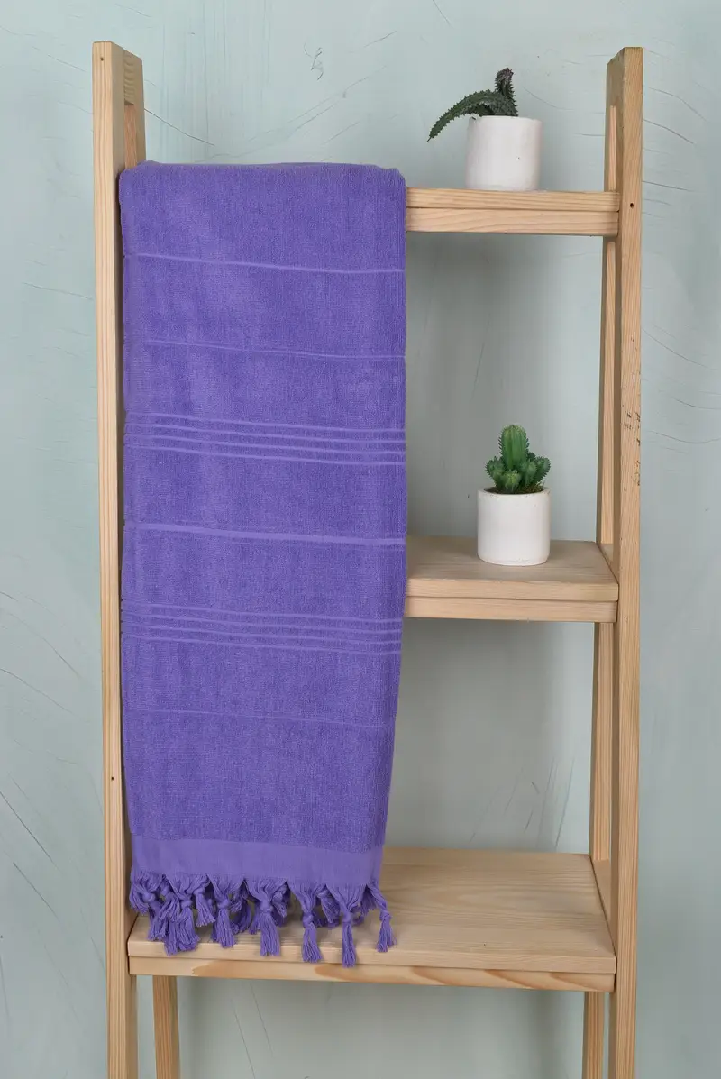 Embroidered Towel, 70x36 Cotton Striped Terry Towel, Family Gift, Soft towel, Quick-Dry Beach Towel, Eco-friendly Turkish towel for home and travel - 8