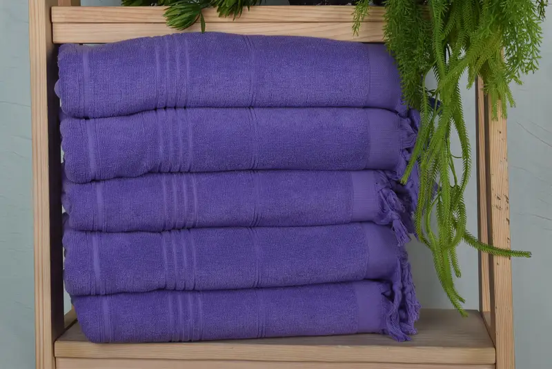 Embroidered Towel, 70x36 Cotton Striped Terry Towel, Family Gift, Soft towel, Quick-Dry Beach Towel, Eco-friendly Turkish towel for home and travel - 1