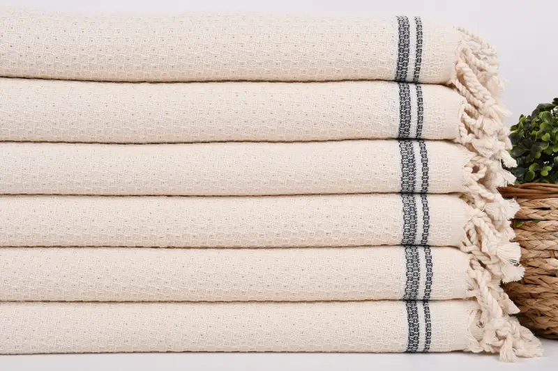 Gift For Wedding Day, Small Bath Towels, Kitchen Towel, Turkish Towel Monogram, Gift For Coworker, Wedding Favors, 38x18 Cotton Striped Towel - 2