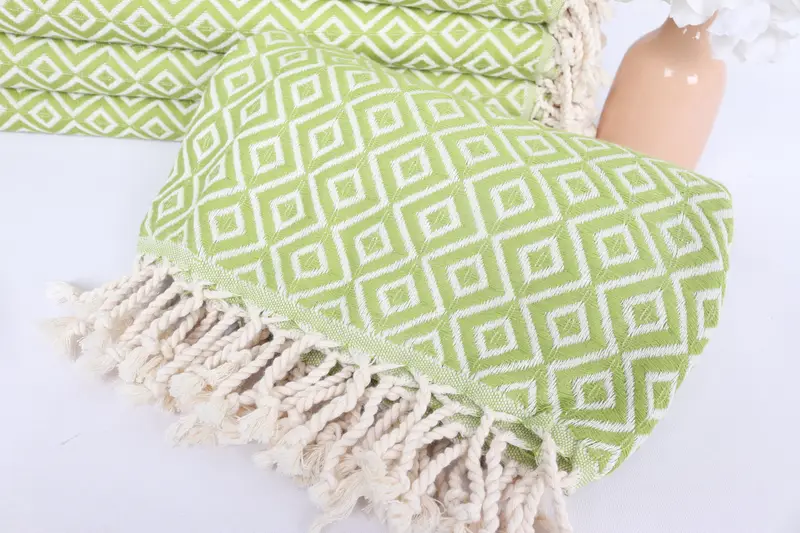 Soft and absorbent Turkish towel, Bridal Gifts, Travel towel, Monogram Beach Towel, 70x40 Cotton Diamond Towel, Holiday Towel, Custom Towel - 4