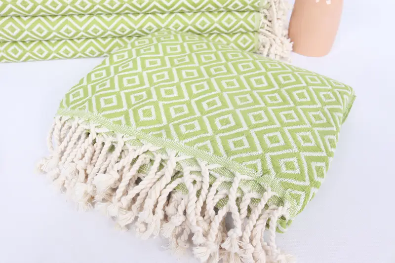 Soft and absorbent Turkish towel, Bridal Gifts, Travel towel, Monogram Beach Towel, 70x40 Cotton Diamond Towel, Holiday Towel, Custom Towel - 5