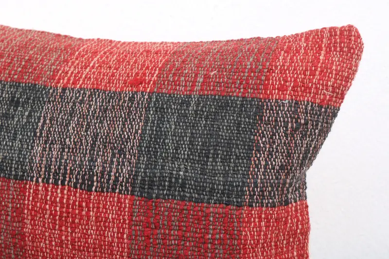Pillow for Sofa, Interior Designer Pillow, 12x20 Red Pillow, Cushion Case, Cozy Throw Pillow Sham, Sofa Pillow, Throw Kilim Pillow - 5