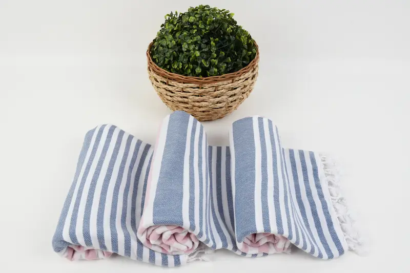 68x36 Cotton Striped Towel, Absorbent Turkish towel, Thin towel, Spa Towel, Bridesmaid Gifts, Luxury Turkish peshtemal beach towel, Engagement Gift - 8