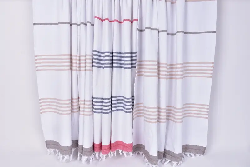 68x36 Cotton Striped Terry Towel, Summer Gift, Peshtemal Towel, Wedding Hand Made Gift, Organic Turkish towel, Spa Gift, Bachelorette Party Favors - 8