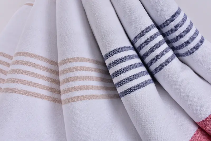 68x36 Cotton Striped Terry Towel, Summer Gift, Peshtemal Towel, Wedding Hand Made Gift, Organic Turkish towel, Spa Gift, Bachelorette Party Favors - 5