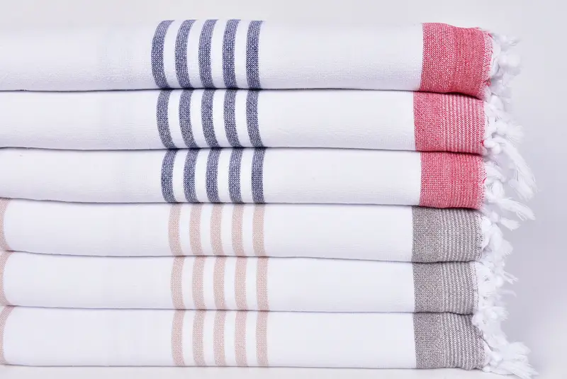 68x36 Cotton Striped Terry Towel, Summer Gift, Peshtemal Towel, Wedding Hand Made Gift, Organic Turkish towel, Spa Gift, Bachelorette Party Favors - 2