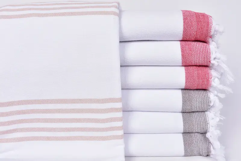68x36 Cotton Striped Terry Towel, Summer Gift, Peshtemal Towel, Wedding Hand Made Gift, Organic Turkish towel, Spa Gift, Bachelorette Party Favors - 1