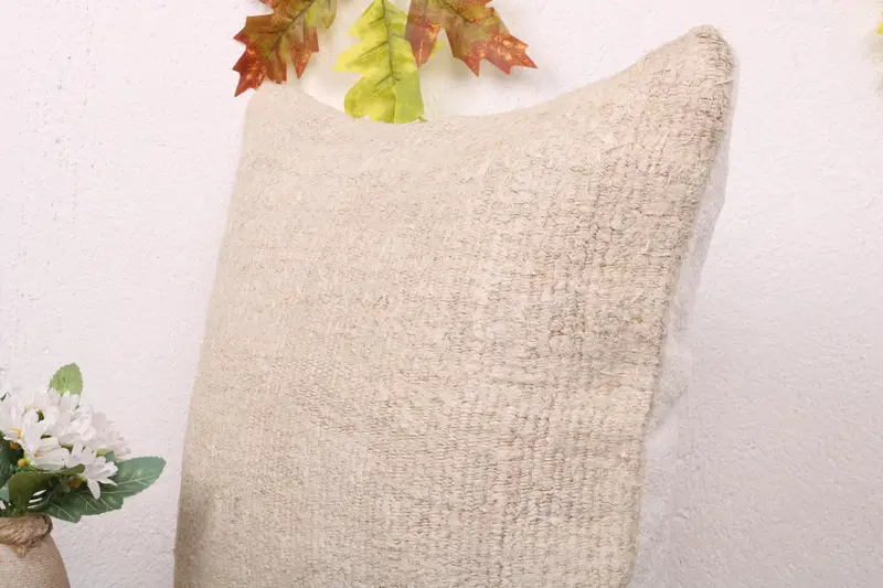 Office Chair Cushion Cover, Garden Cushion Case, 16x16 White Pillow Sham, Tribal Pillow, Pillow Sham, Kilim Pillow, Throw Kilim Pillow, Boho Pillow - 5