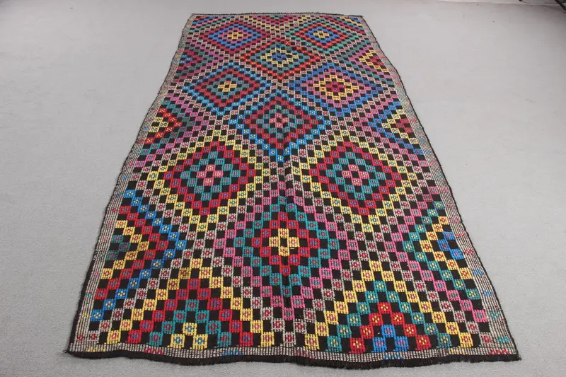 Gökkuşağı Kamuflaj Halı, 4,7x10,1 ft Canlı Dekor