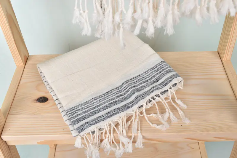 Sommertuch, großes türkisches Handtuch, Cancun Bachelorette Party Geschenkideen, Weihnachtsgeschenke, 68x36 Baumwollstreifenhandtuch, Baumwolltuch, Peshtemaltuch - 5