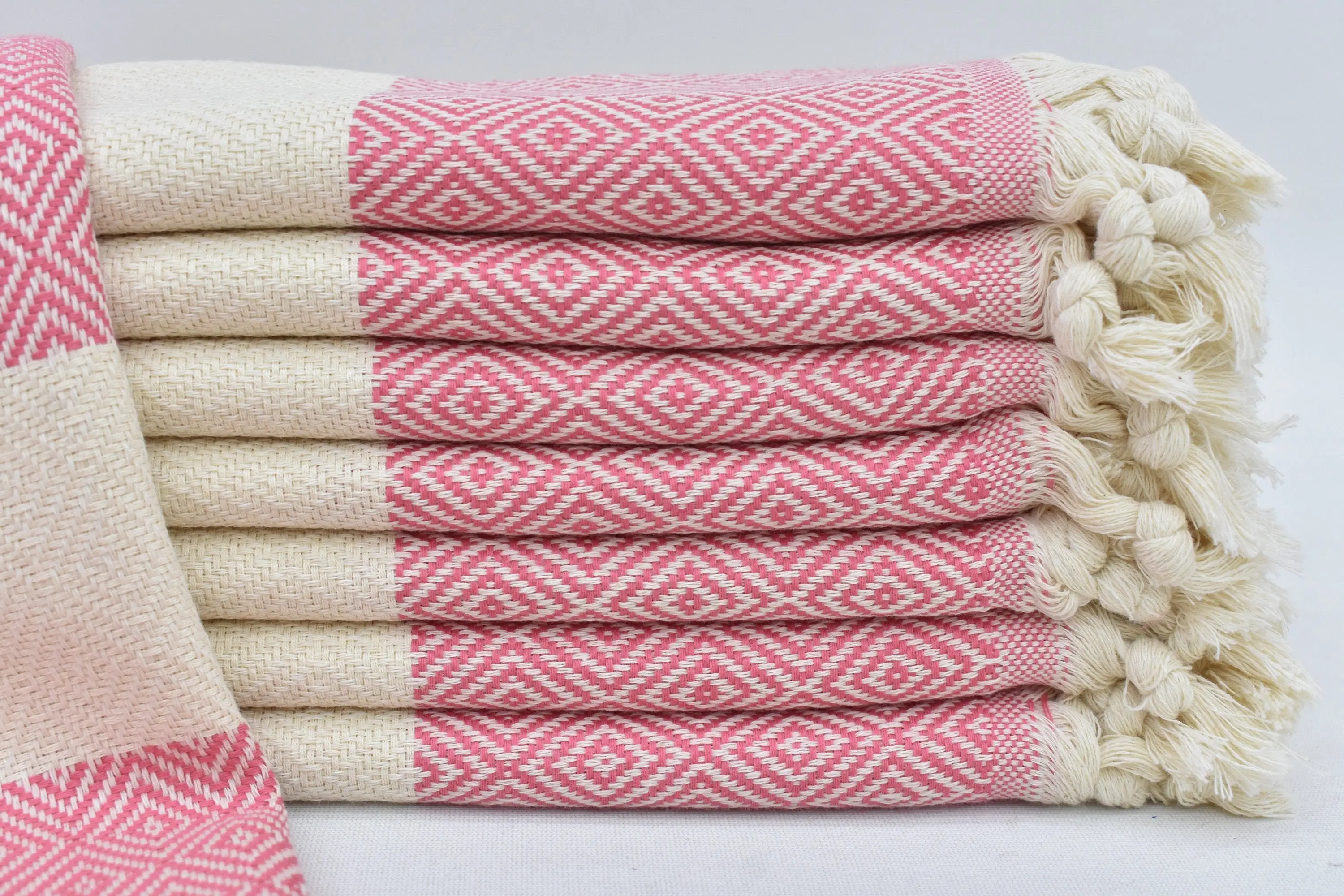 Pink Turkish Cotton Hand Towel, 20x36 Inches - 1