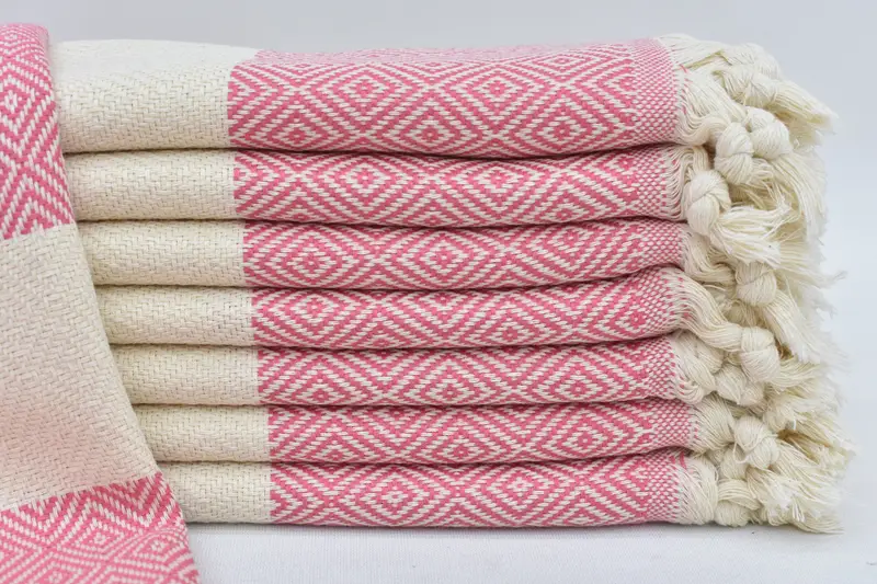 Pink Turkish Cotton Hand Towel, 20x36 Inches