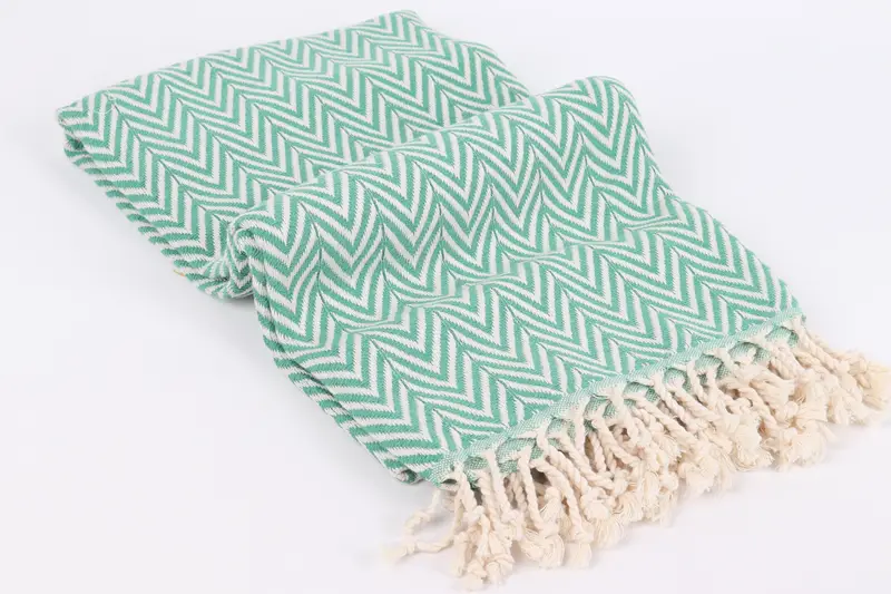 Turkish beach towel, Handmade Gift, Unique Wedding Gift, Gift Boxes Towel, Organic Cotton Towel, 70x40 Cotton Zig zag Towel, Absorbent Turkish towel - 6