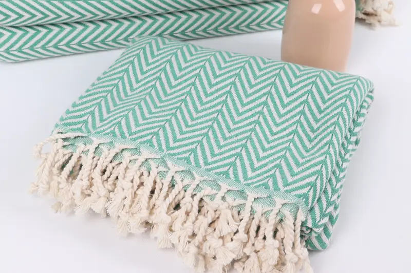Turkish beach towel, Handmade Gift, Unique Wedding Gift, Gift Boxes Towel, Organic Cotton Towel, 70x40 Cotton Zig zag Towel, Absorbent Turkish towel - 5