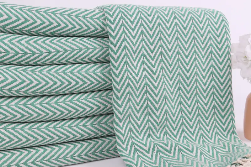 Turkish beach towel, Handmade Gift, Unique Wedding Gift, Gift Boxes Towel, Organic Cotton Towel, 70x40 Cotton Zig zag Towel, Absorbent Turkish towel - 2