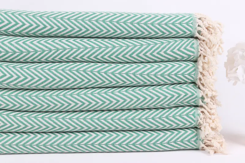 Turkish beach towel, Handmade Gift, Unique Wedding Gift, Gift Boxes Towel, Organic Cotton Towel, 70x40 Cotton Zig zag Towel, Absorbent Turkish towel - 3