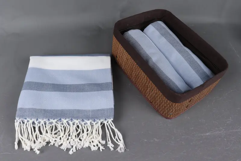 70x40 Cotton Striped Towel, Embroidered Towel, Quick-dry travel peshtemal towel, Bridal Party Gifts, Monogram Beach Towel, Bachelorette Party Gifts - 5