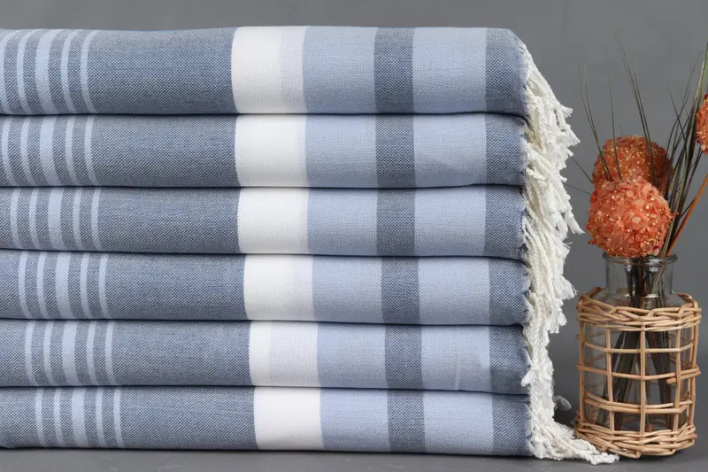70x40 Cotton Striped Towel, Embroidered Towel, Quick-dry travel peshtemal towel, Bridal Party Gifts, Monogram Beach Towel, Bachelorette Party Gifts - 2