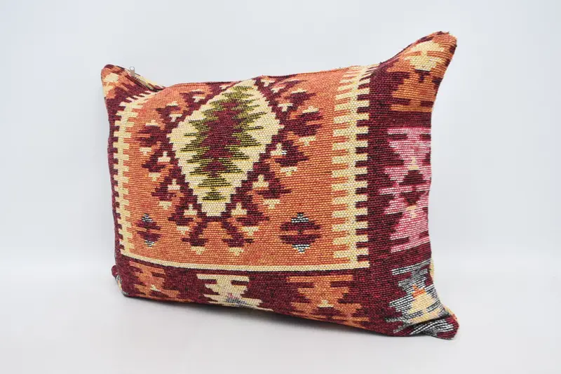 20x28 Red Cushion Cover, Boho Pillow Sham Cover, Pillow Case, Home Decor Pillow, Turkish Kilim Pillow, Pattern Throw Pillow Sham - 4