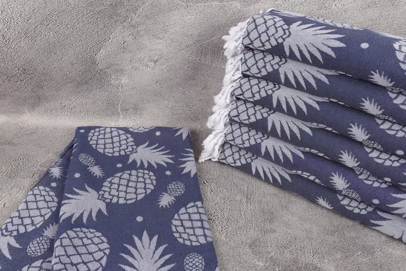 Quick-dry towel, Sand-resistant towel, 70x36 Cotton Pineapple Design Towel, Custom Wedding Towel, Turkish Towel Beach, Personalize Gift - 3