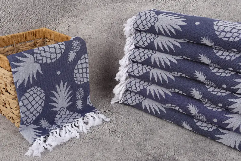 Quick-dry towel, Sand-resistant towel, 70x36 Cotton Pineapple Design Towel, Custom Wedding Towel, Turkish Towel Beach, Personalize Gift - 4