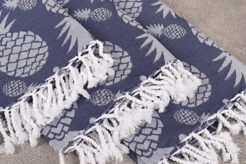 Quick-dry towel, Sand-resistant towel, 70x36 Cotton Pineapple Design Towel, Custom Wedding Towel, Turkish Towel Beach, Personalize Gift - 6