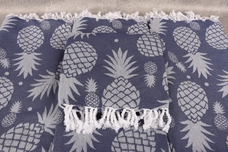 Quick-dry towel, Sand-resistant towel, 70x36 Cotton Pineapple Design Towel, Custom Wedding Towel, Turkish Towel Beach, Personalize Gift - 5